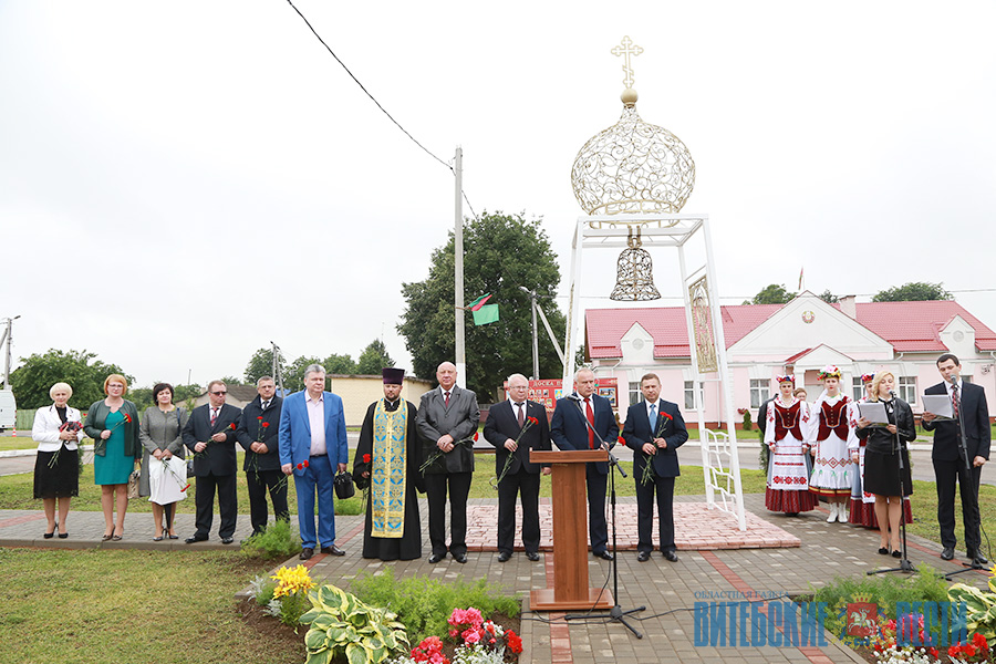 Мемориальный знак на месте бывшего храма Вознесения Господня открыли в Лиозно 