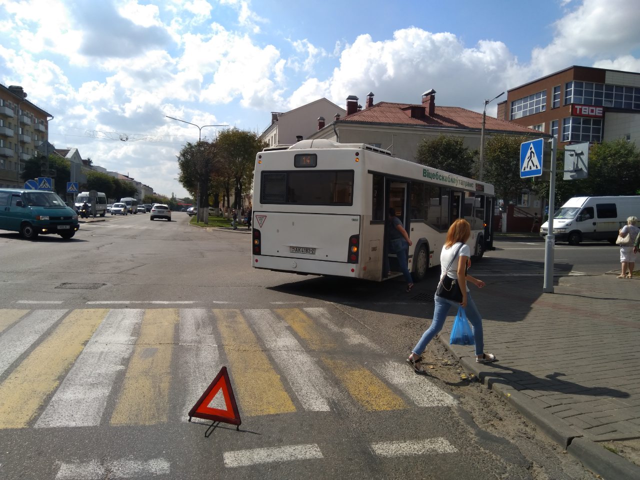 В Орше на зебре автобус сбил пенсионерку