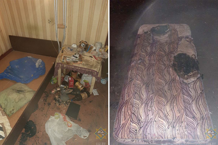 В Витебске пенсионер едва не сгорел в собственной квартире