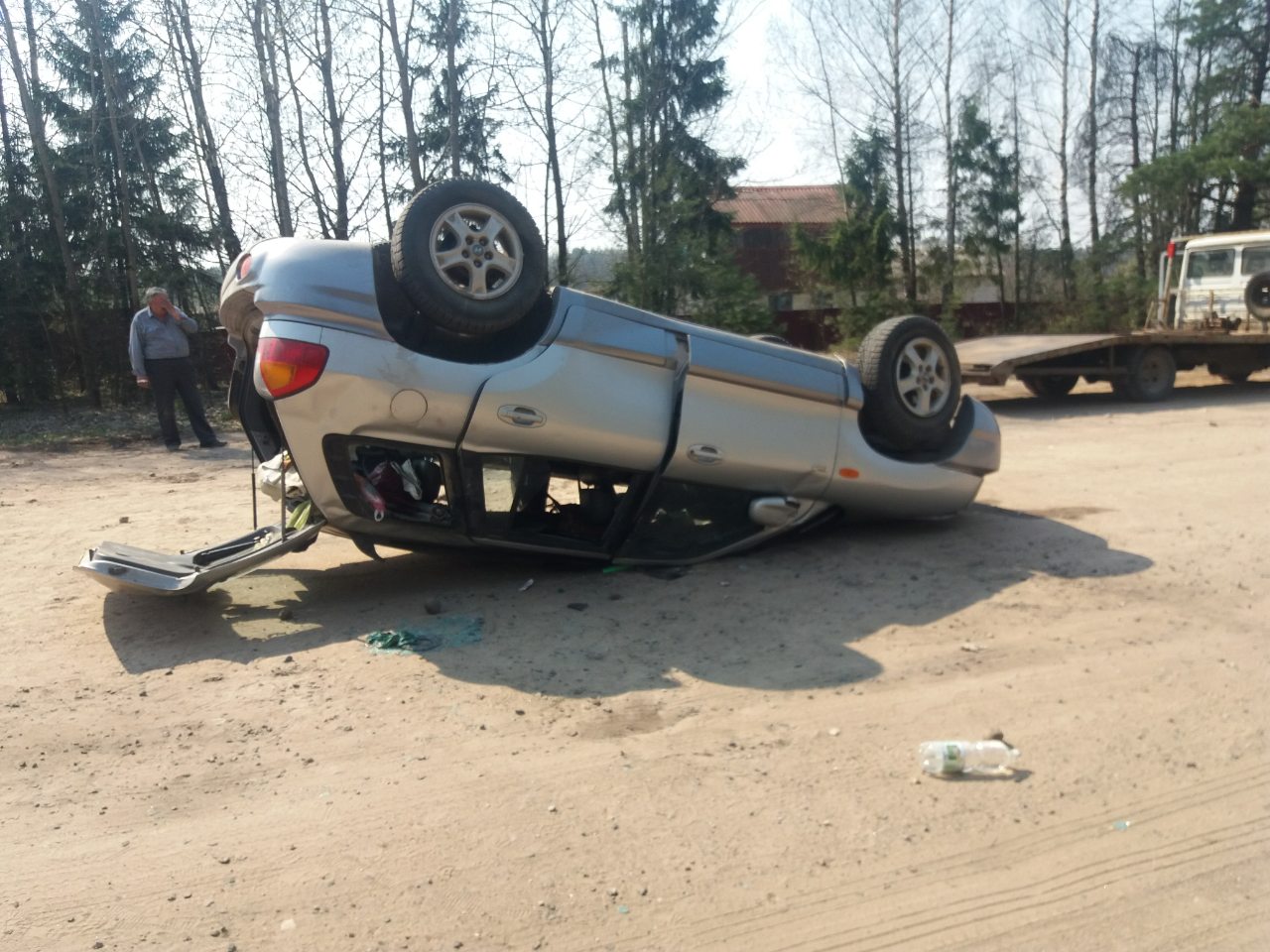В Полоцком районе опрокинулась иномарка, пострадала пассажирка