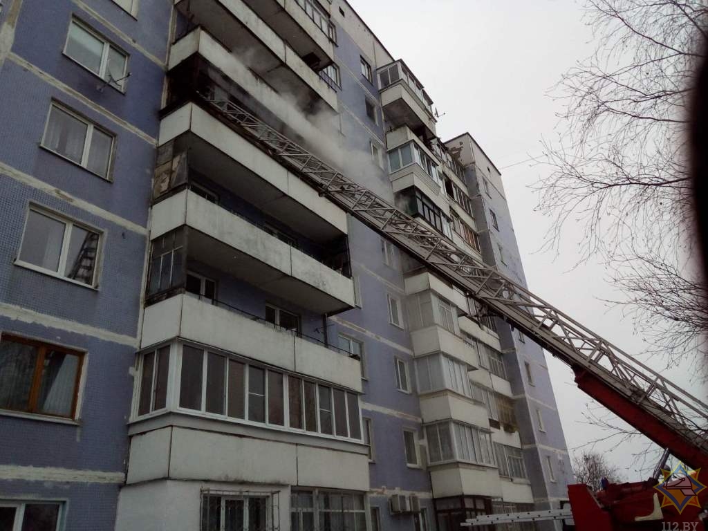В Витебске горела квартира в многоэтажке по проспекту Победы