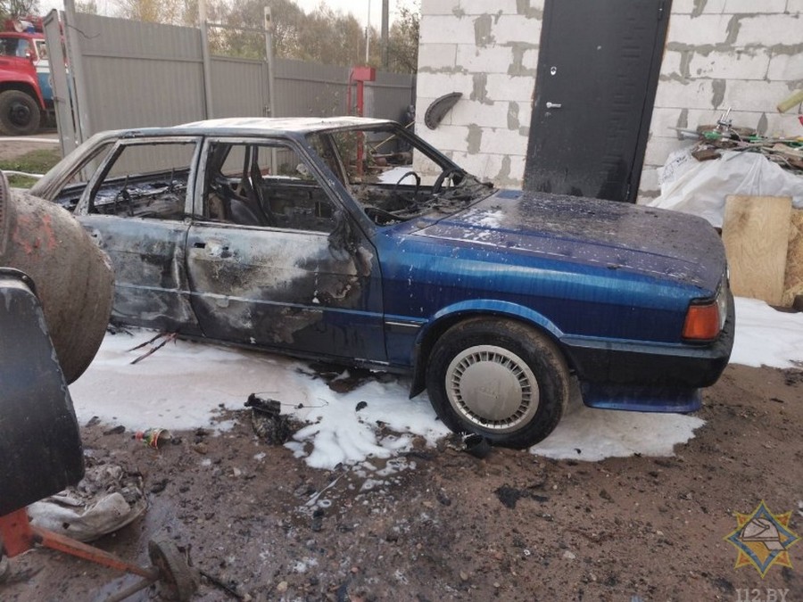 В Полоцке на улице Мирной горела Audi