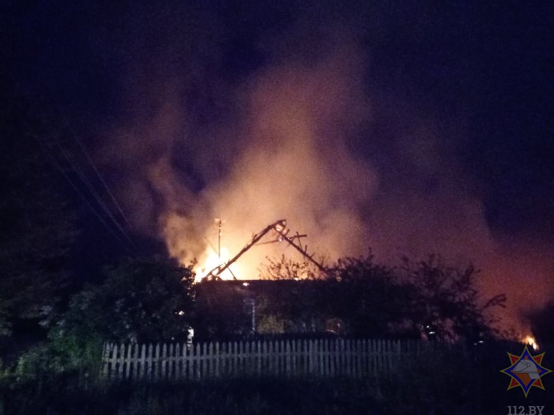 В Лепельском районе ликвидирован пожар на частном подворье