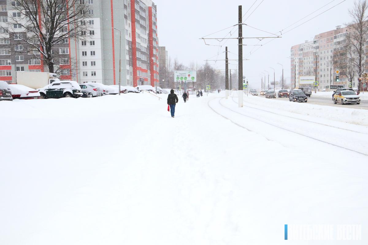 Ситуация с уборкой снега в Витебске меняется каждый день