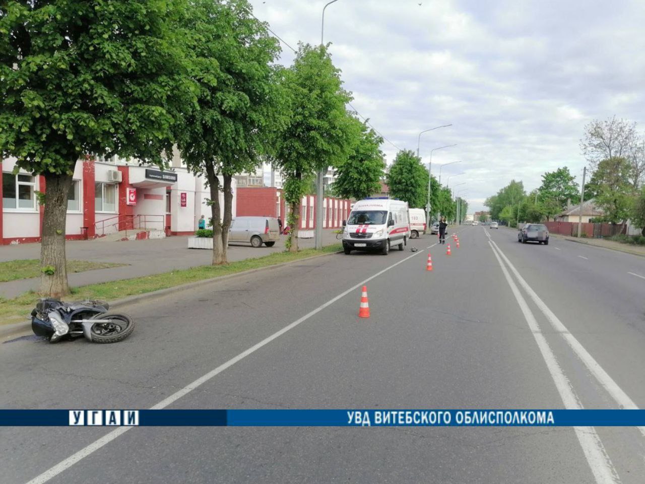 В Полоцке столкнулись легковушка и мотоцикл