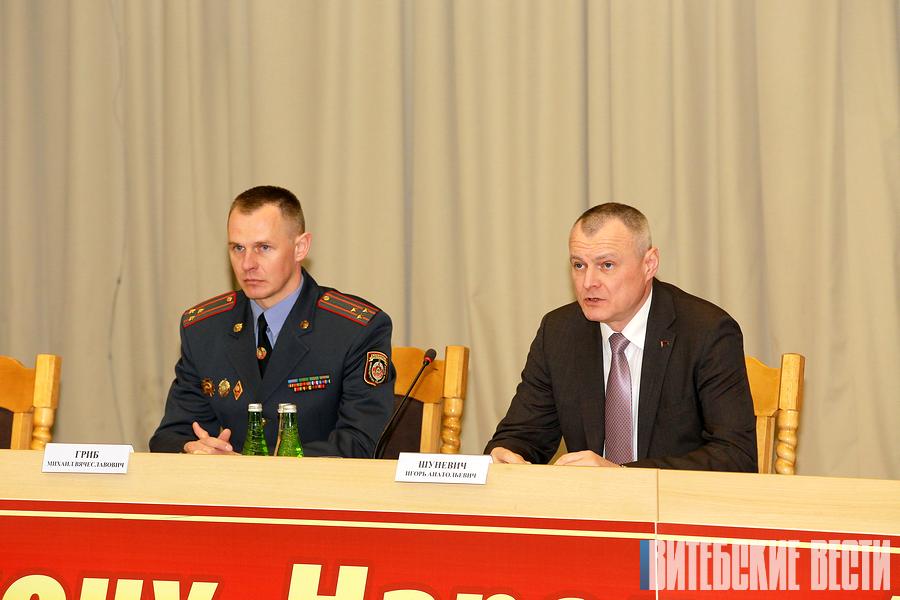 Министр внутренних дел Игорь Шуневич представил нового руководителя УВД Витебского облисполкома