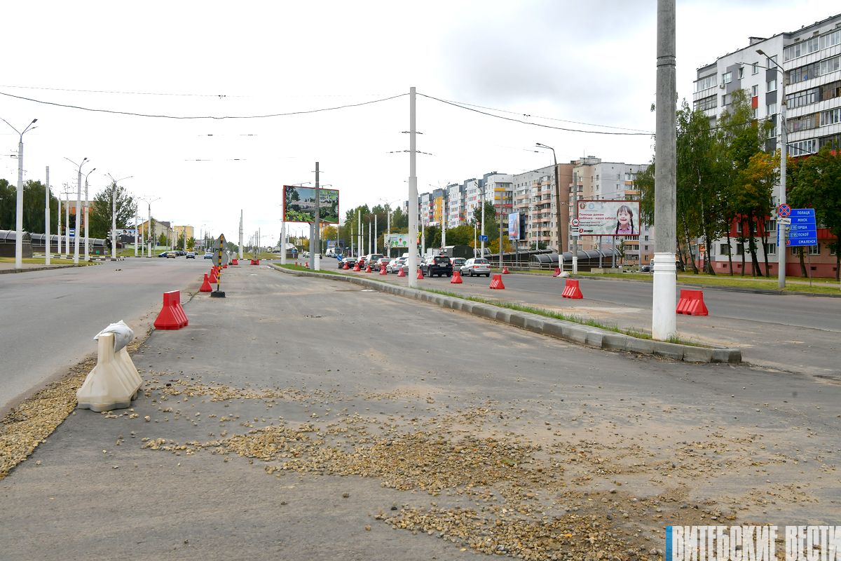 Модернизация для удобства автомобилистов. Что за ремонт идет в Витебске на проезжей части улицы Терешковой?