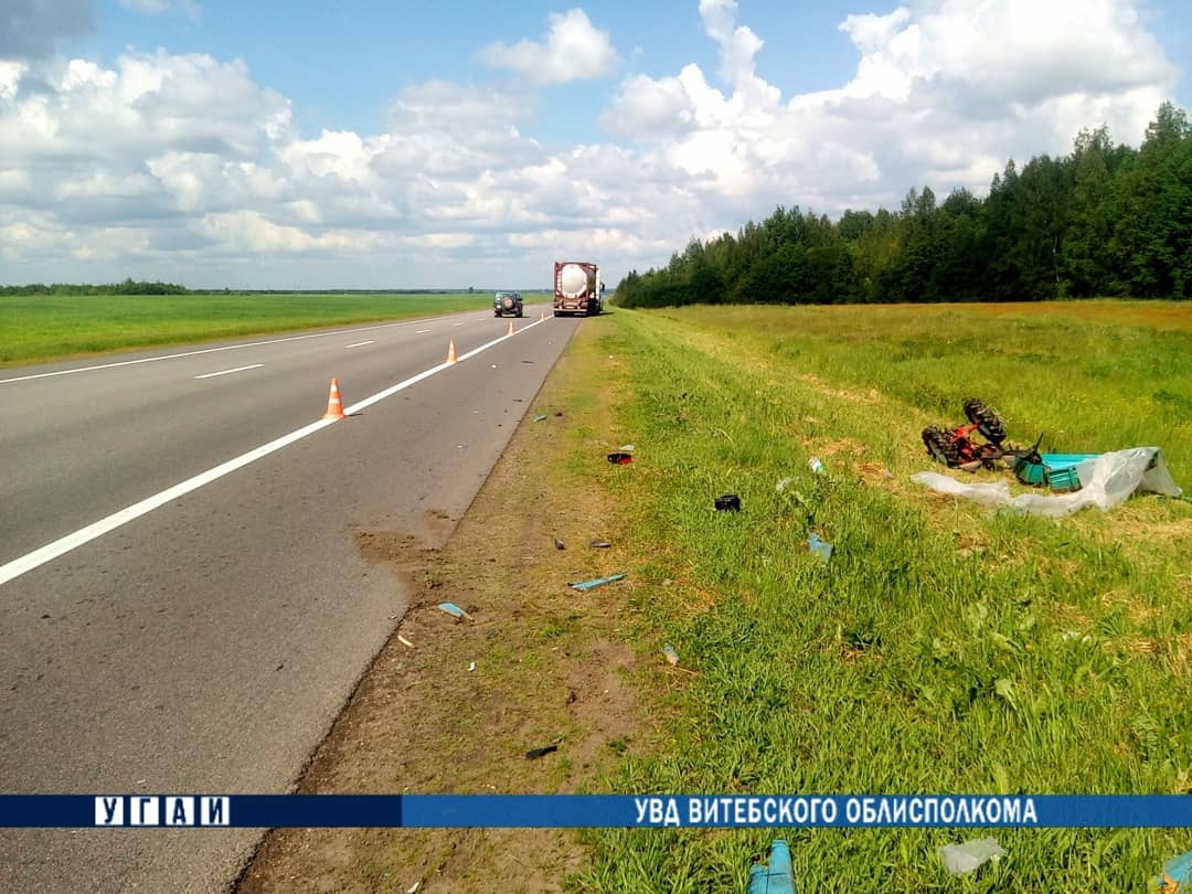 В Шумилинском районе фура наехала на мотоблок