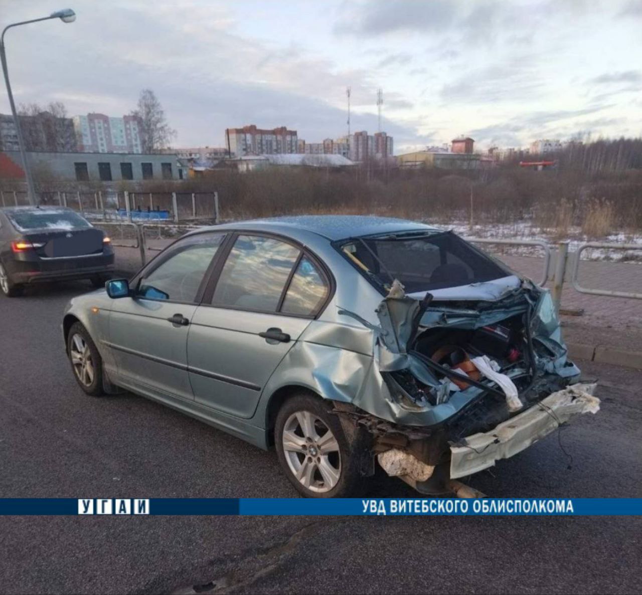 В Полоцке дизельный поезд врезался в легковушку