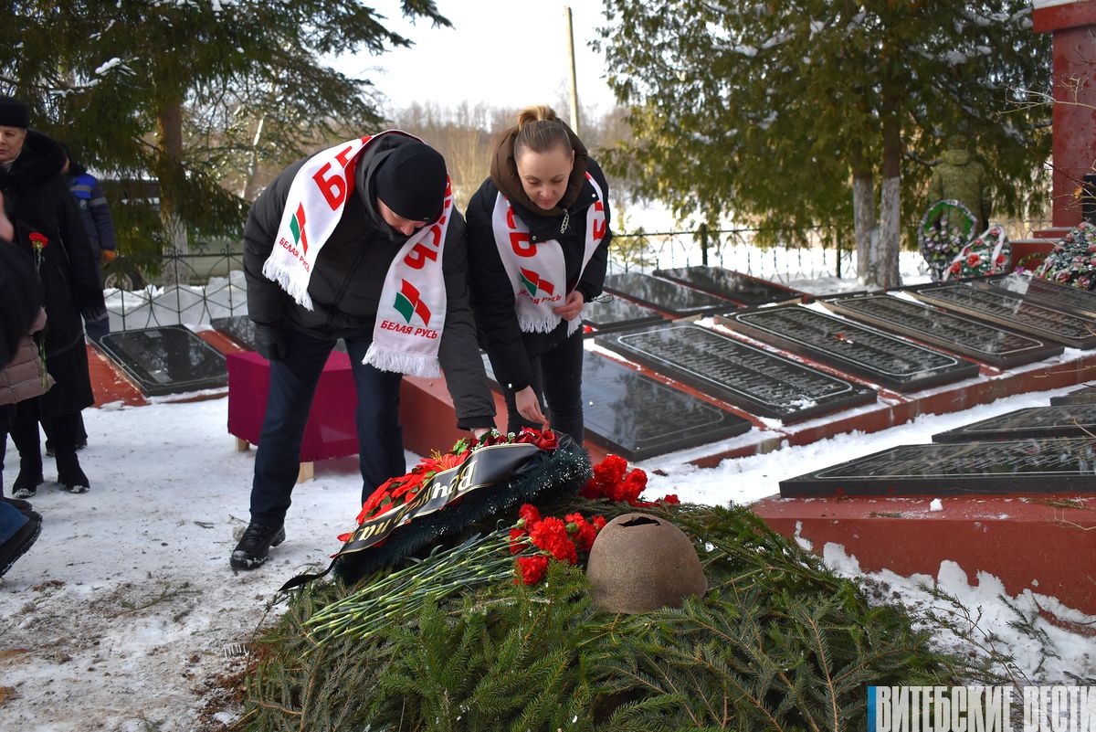 В Браславском районе перезахоронили офицера Красной армии