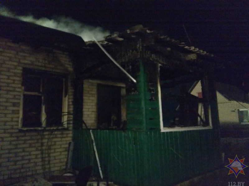В Лиозно в результате пожара жилого дома пострадал пенсионер