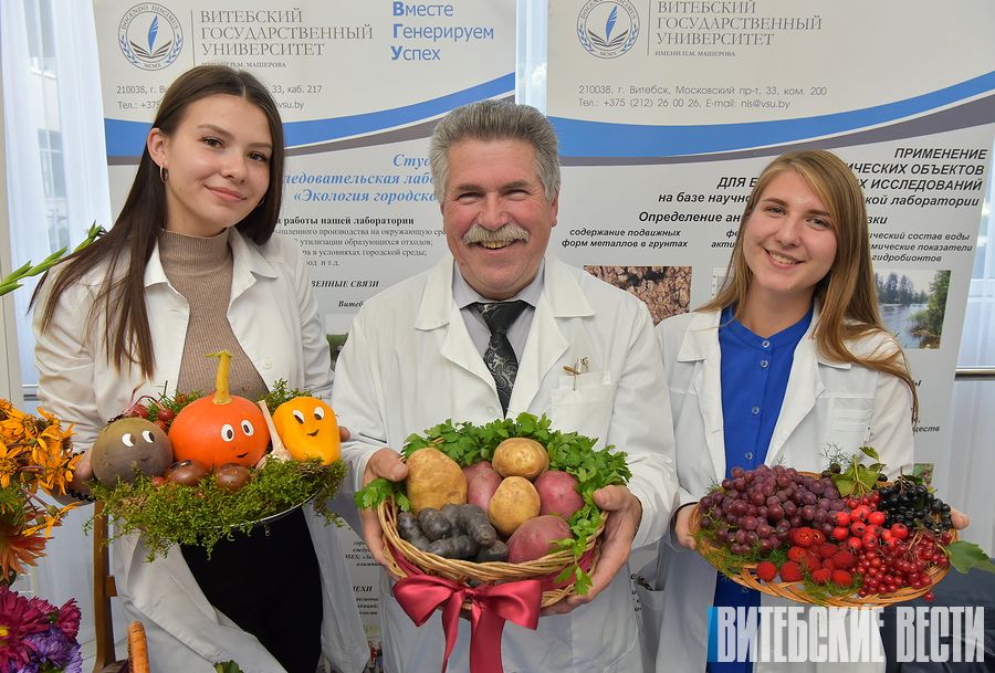 Черный картофель представили на выставке сельхозпродукции в Витебском госуниверситете