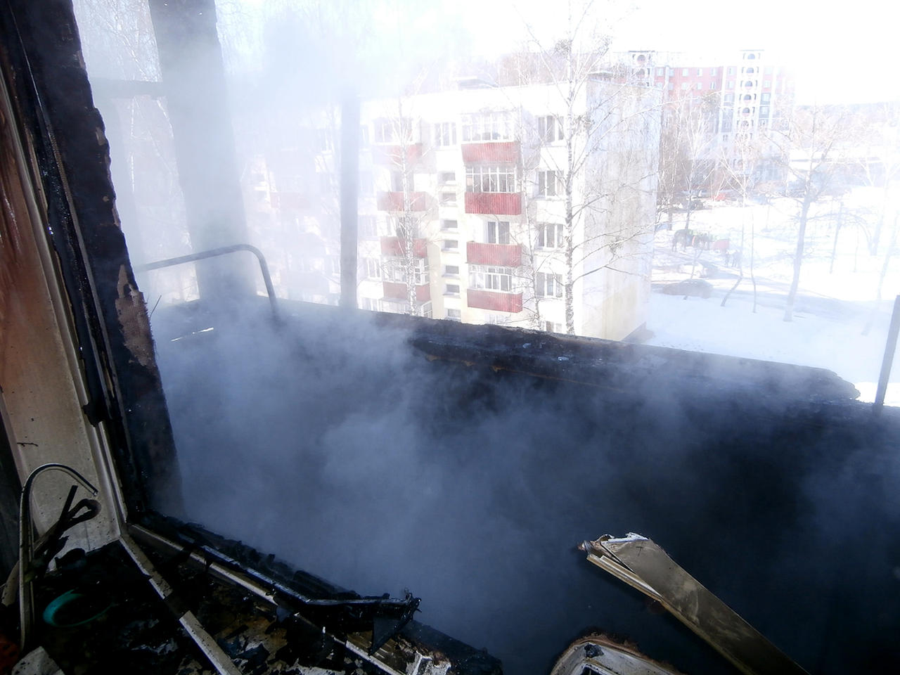 Два пожара в Витебске за сутки: горели частный дом и балкон в многоэтажке