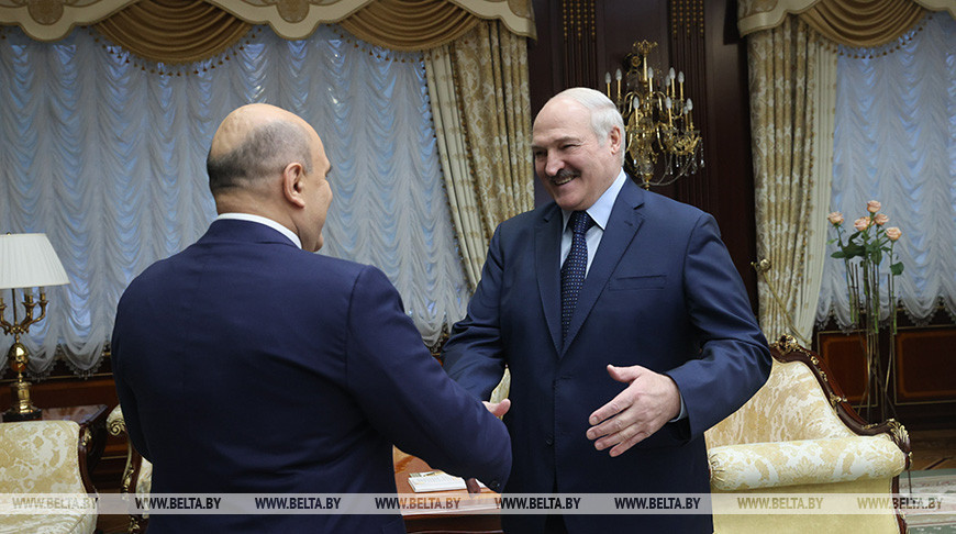 Встреча Лукашенко и Мишустина проходит во Дворце Независимости