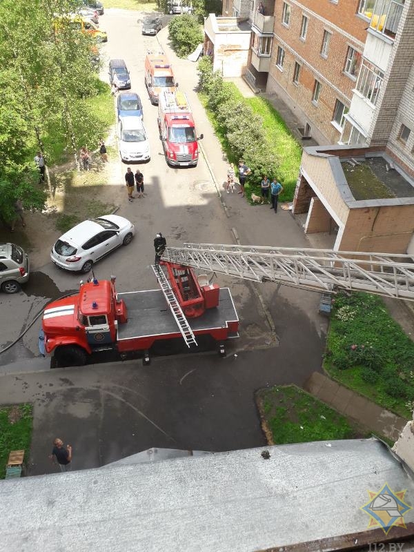 В Витебске подожгли балкон пенсионерки