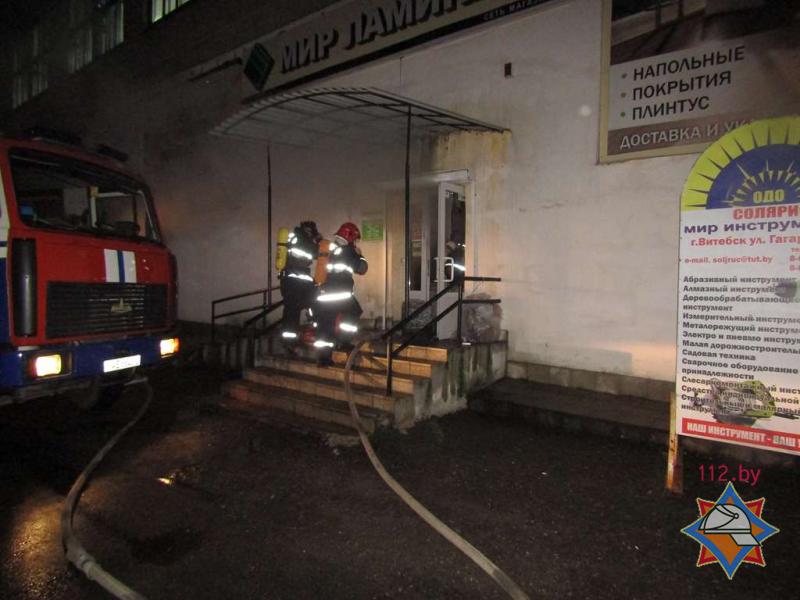На окраине Витебска горел магазин