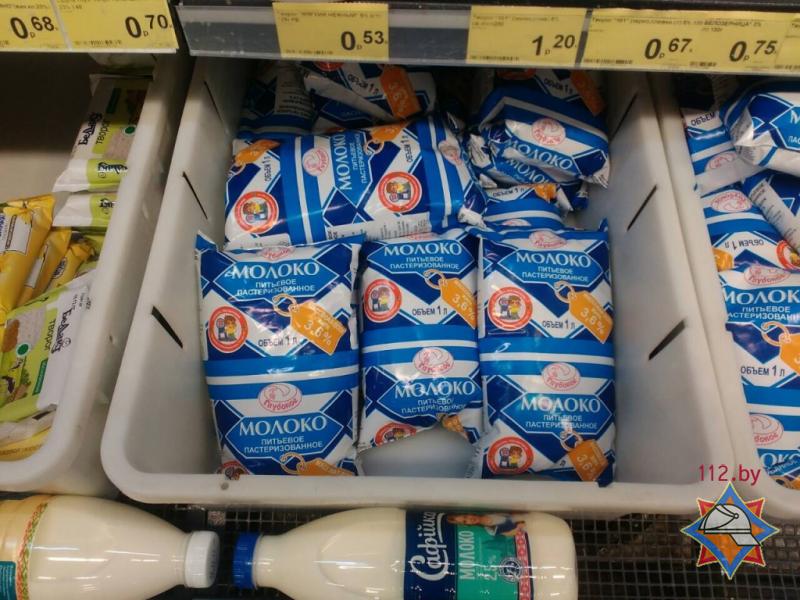 В Витебске продают молоко с социальной рекламой МЧС