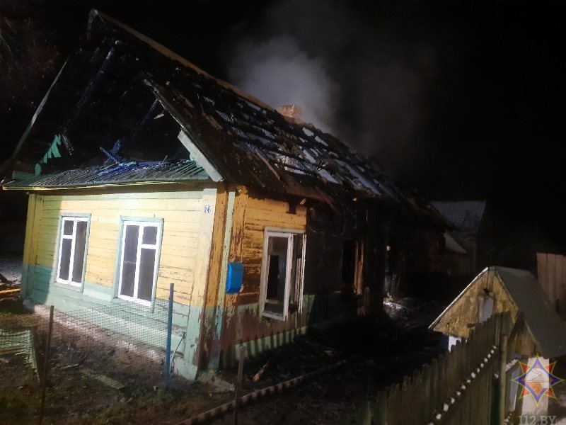 В Верхнедвинском районе во время пожара в частном доме пострадал пенсионер