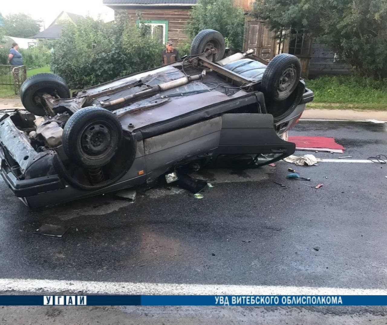 В Браславском районе опрокинулся автомобиль, водитель погиб