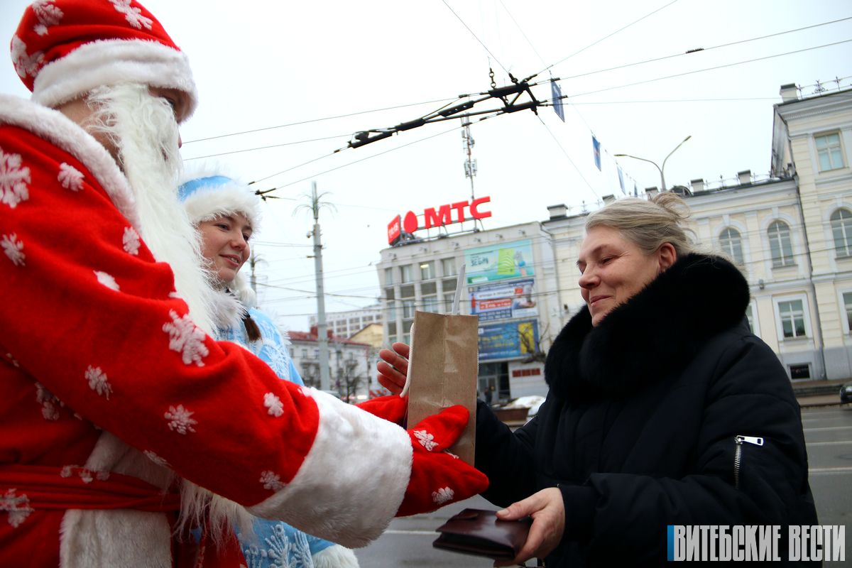 Сотрудники ГАИ области поздравили участников дорожного движения с наступающим Новым годом и Рождеством
