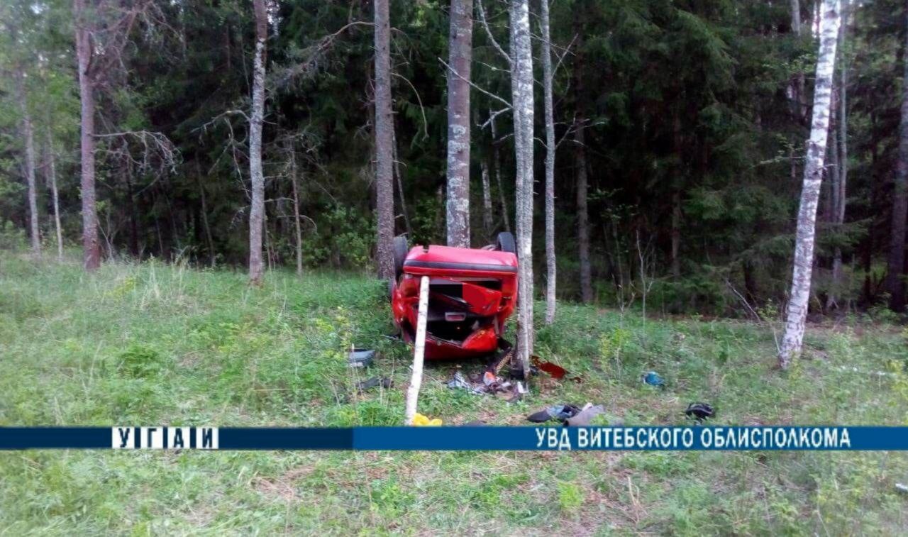 В Полоцком районе перевернулся автомобиль 