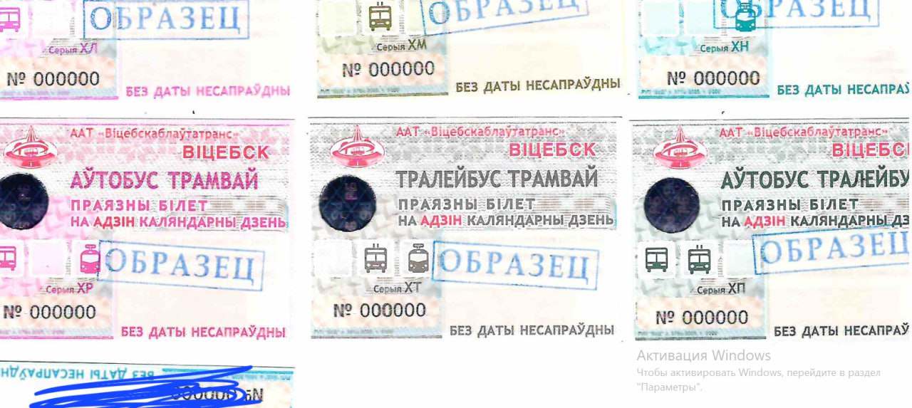 В Витебске введен дневной проездной на общественный транспорт с неограниченным количеством поездок