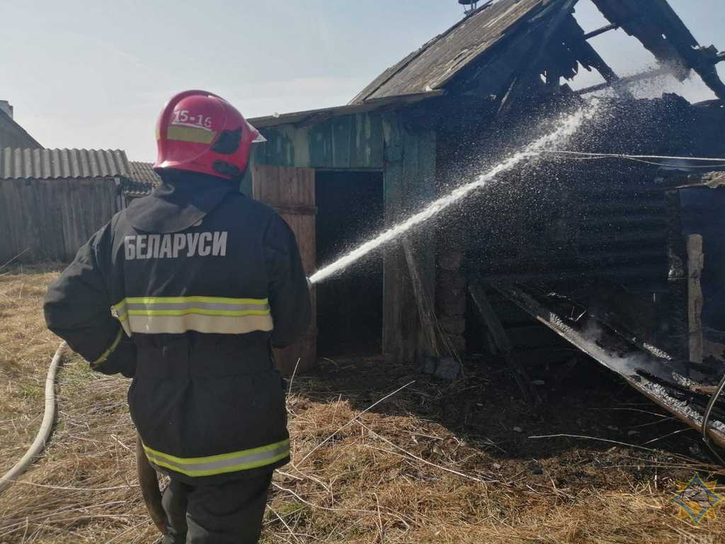В Миорском районе Витебской области горело 5 хозяйственных построек