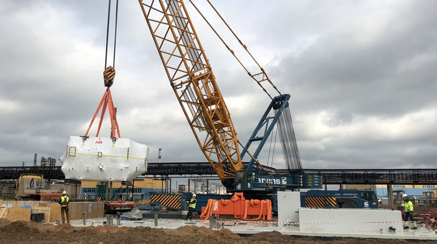 Первая газотурбинная установка и генератор прибыли на стройплощадку Новополоцкой ТЭЦ