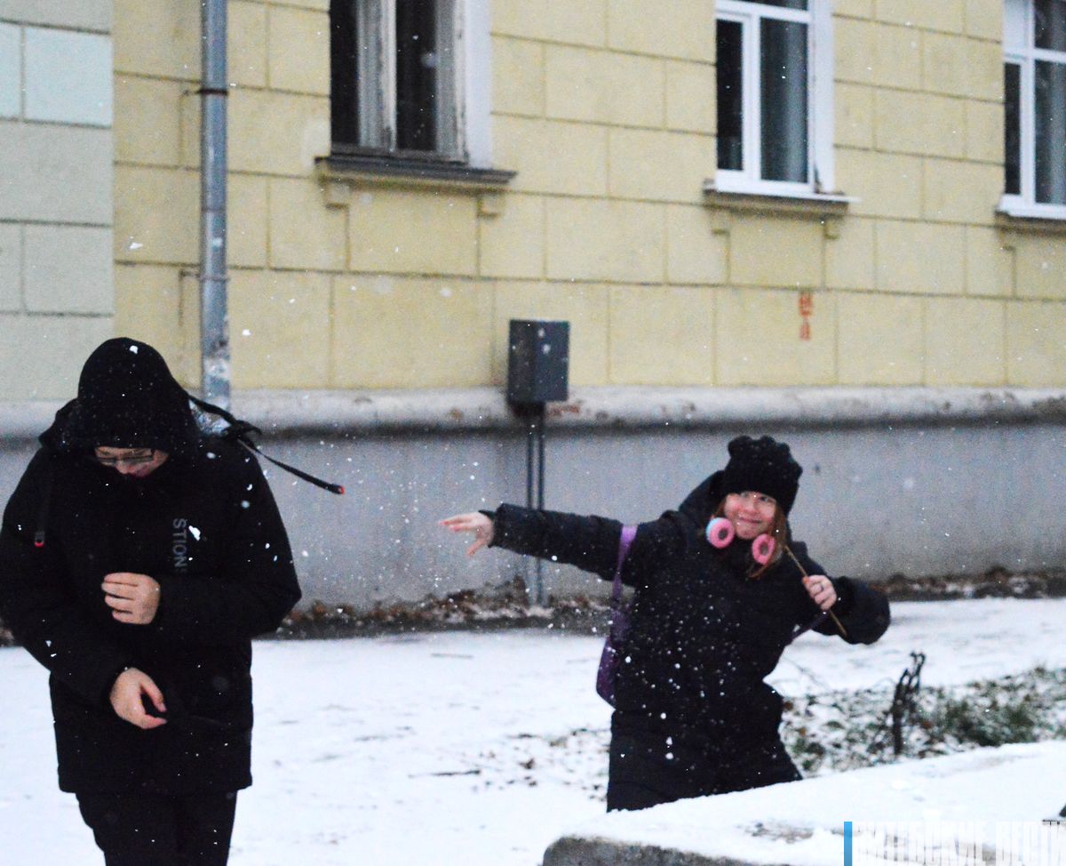 Витебск покрылся снегом. Воскресный фоторепортаж с центральных улиц города