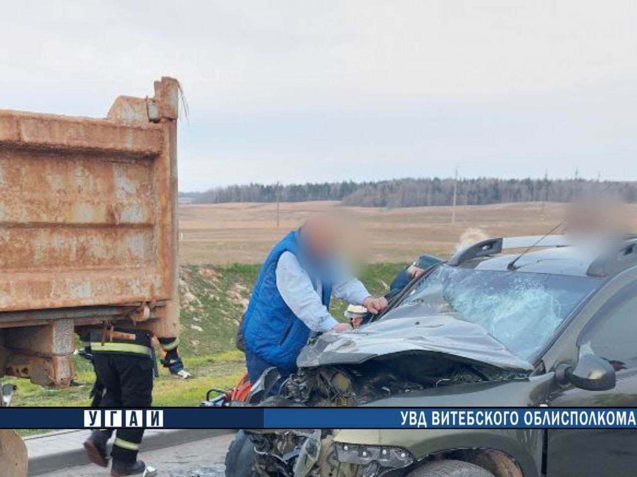 В Витебске автомобиль "Рено" столкнулся с "МАЗом"