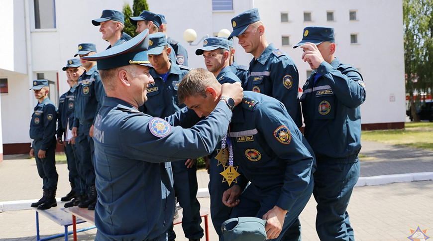 Бронзу завоевала команда Витебской области на открытом чемпионате МЧС Беларуси по многоборью спасателей
