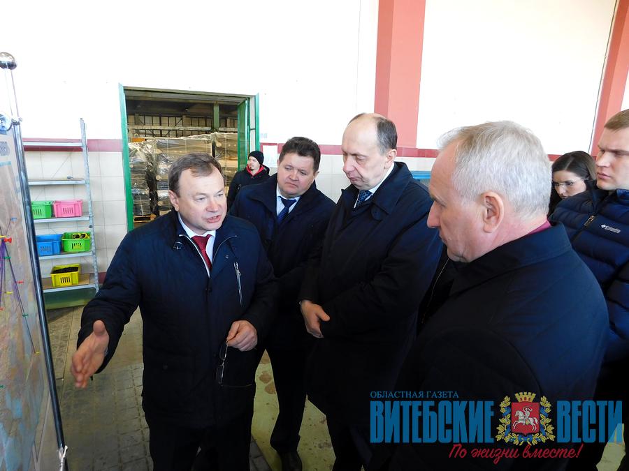 Глава Витебской области Николай Шерстнёв посетил ОАО «Инвет» в Бигосово Верхнедвинского района 
