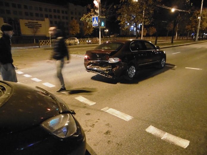 Три автомобиля пострадали в результате ДТП в Витебске