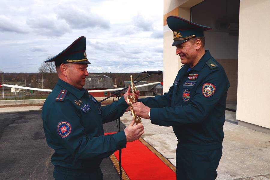 В агрогородке Бычиха Городокского района открыли пожарный аварийно-спасательный пост