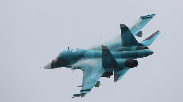 В России столкнулись два истребителя Су-34