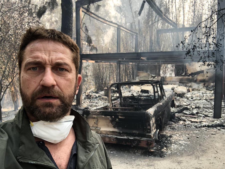 Лесной пожар уничтожил дом актера Джерарда Батлера в Калифорнии