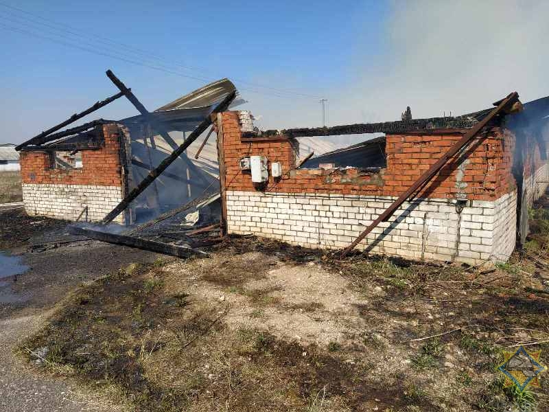 В Поставском районе сгорела ферма