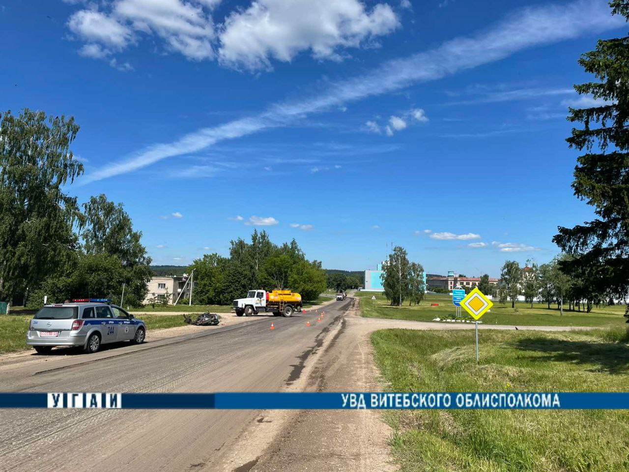 Авария в Оршанском районе: бензовоз столкнулся с мотоциклом