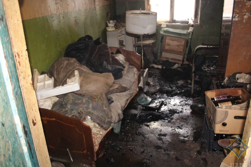На пожаре в Шарковщинском районе погиб одинокий мужчина