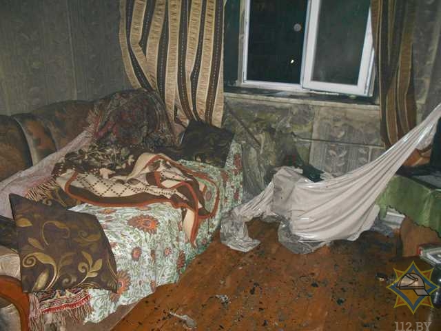 На пожаре в Оршанском районе едва не погиб пенсионер