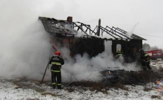 На пожаре частного дома в Полоцком районе погиб мужчина