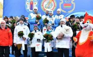 Команда Витебского облисполкома заняла первое место в биатлонной эстафетной гонке среди команд высших органов власти на 
