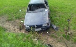 В Ушачском районе автомобиль съехал в кювет