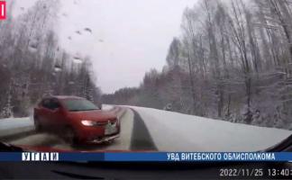 Авария в Новополоцке столкнулись две легковушки