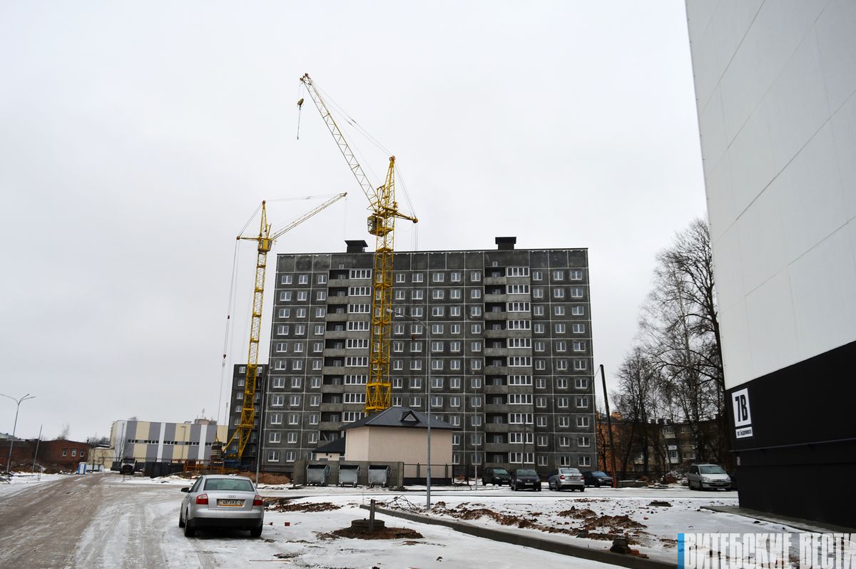 Фотофакт: в центральной части Витебска строится новый жилой квартал