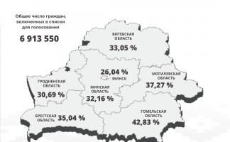 В Витебской области за четыре дня в досрочном голосовании на выборах депутатов приняли участие 33,05 % избирателей