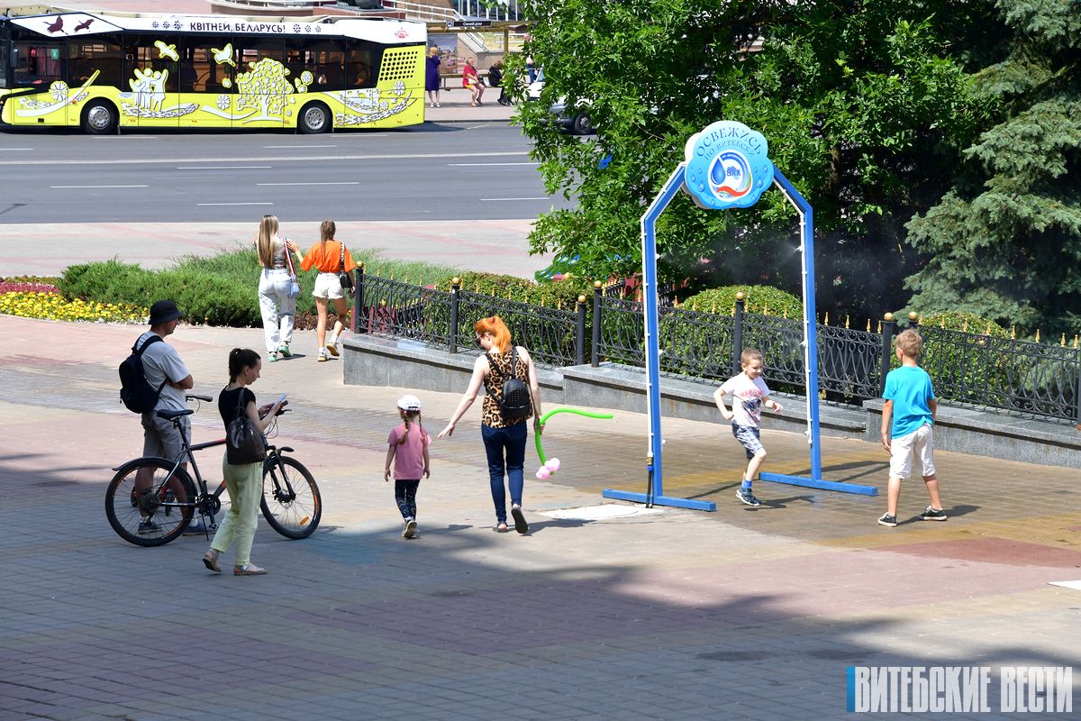 Шесть дисперсионных прохладительных арок появится на улицах Витебска в ближайшее время