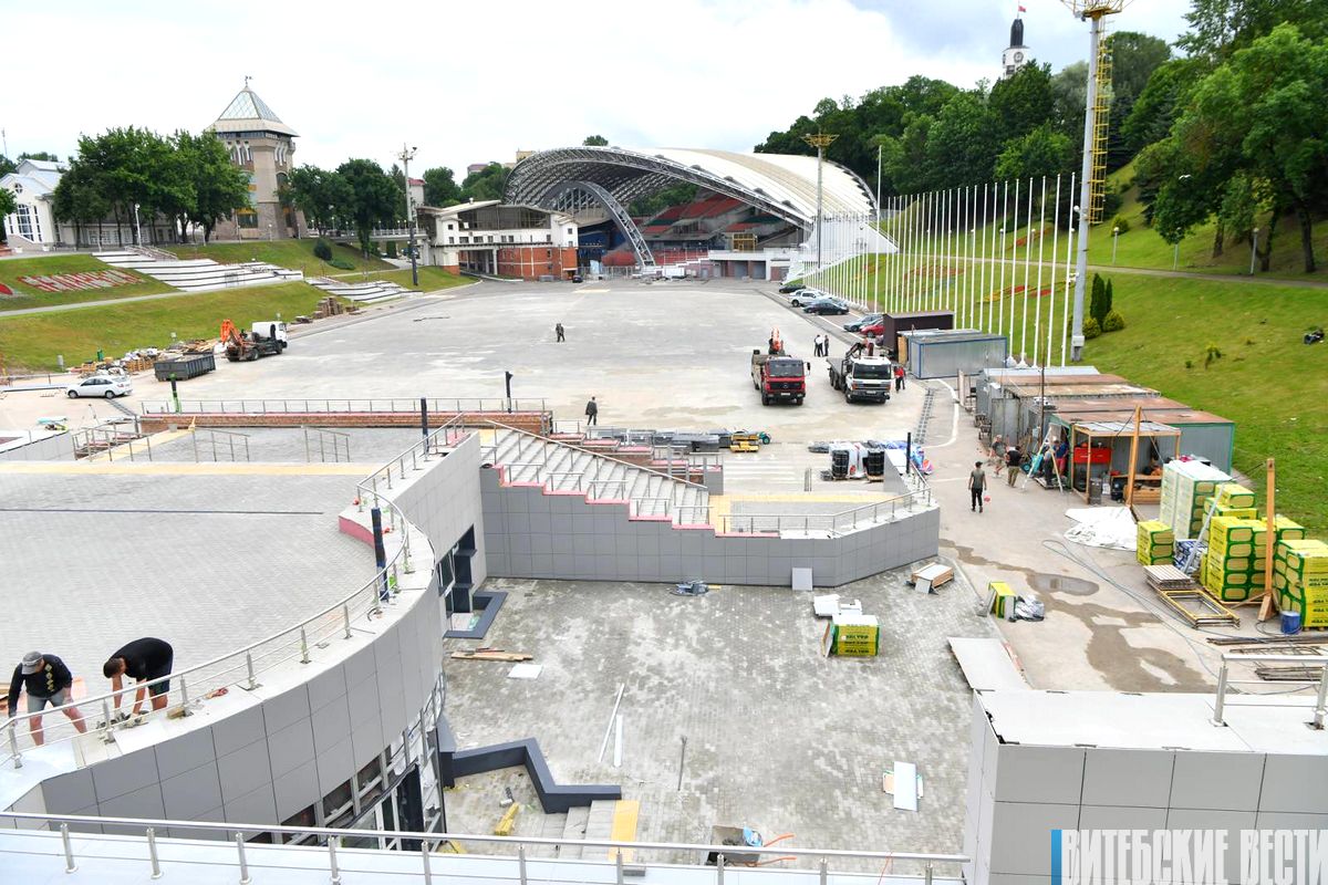 Что делается в середине июня на реконструкции КСК Летнего амфитеатра в Витебске?