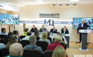 В Медиацентре Витебской области проходит итоговая пресс- конференция футбольного клуба «МЛ Витебск»