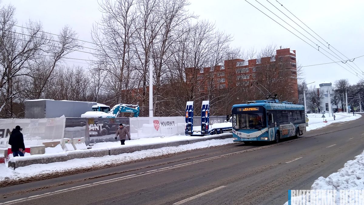 В центре Витебска временно меняется схема движения троллейбусного маршрута и вводится новый автобусный